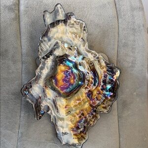 Handcrafted Iridescent Glass Wall Art - Multicolor